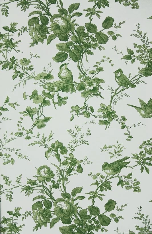 Isabelle Green Toile Wallpapers
