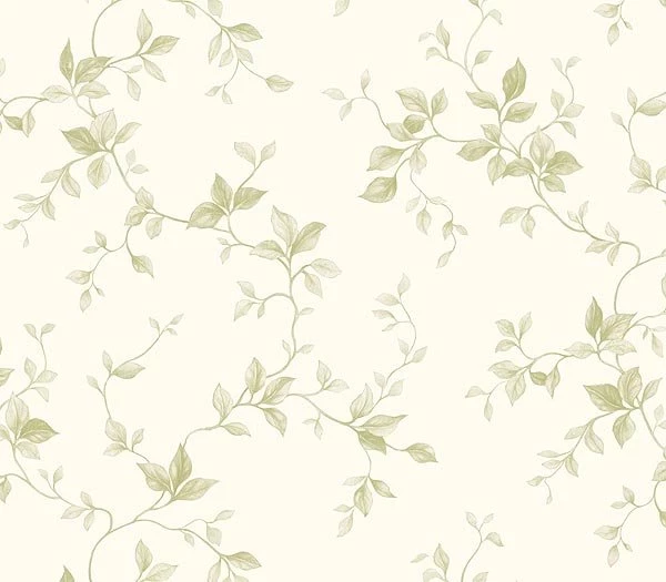 White On Green Leaf Ivy Toile Wallpapers By Chesapeake
