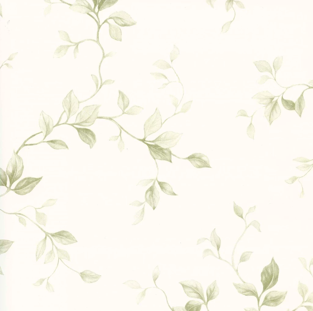 White On Green Leaf Ivy Toile Wallpapers By Chesapeake