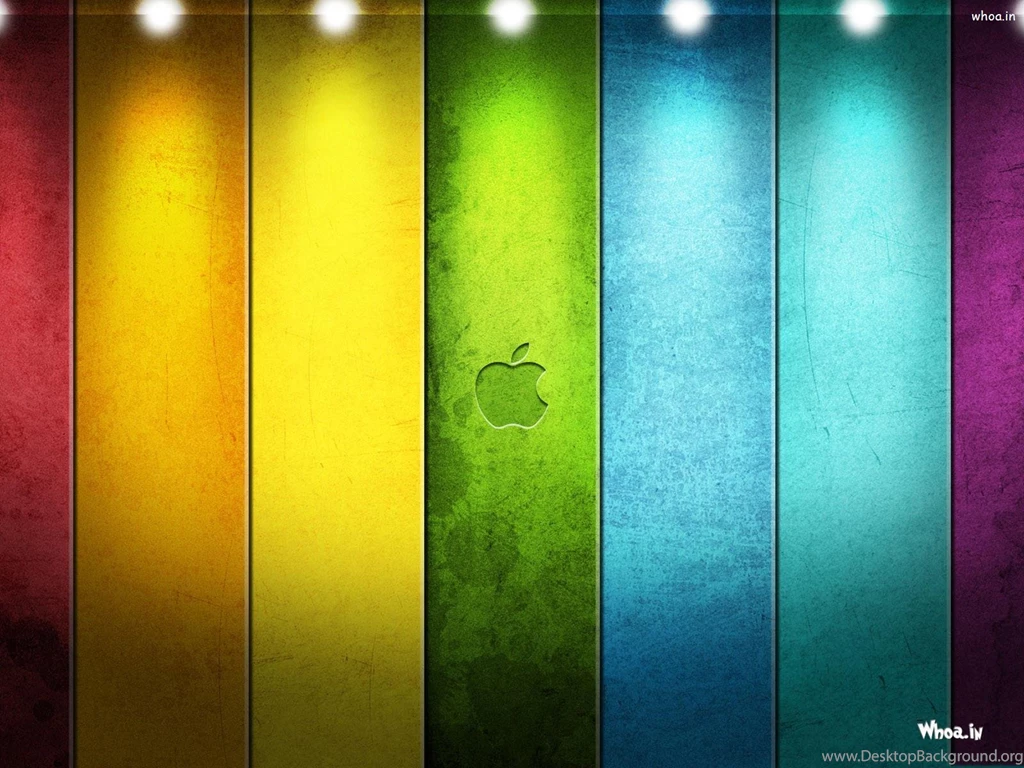 Apple Theme Wallpapers In Colorful Wooden