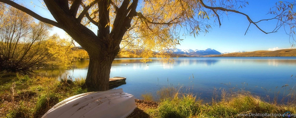 Download Wallpapers Autumn Lake Alexandrina, New Zealand (2560 X ...
