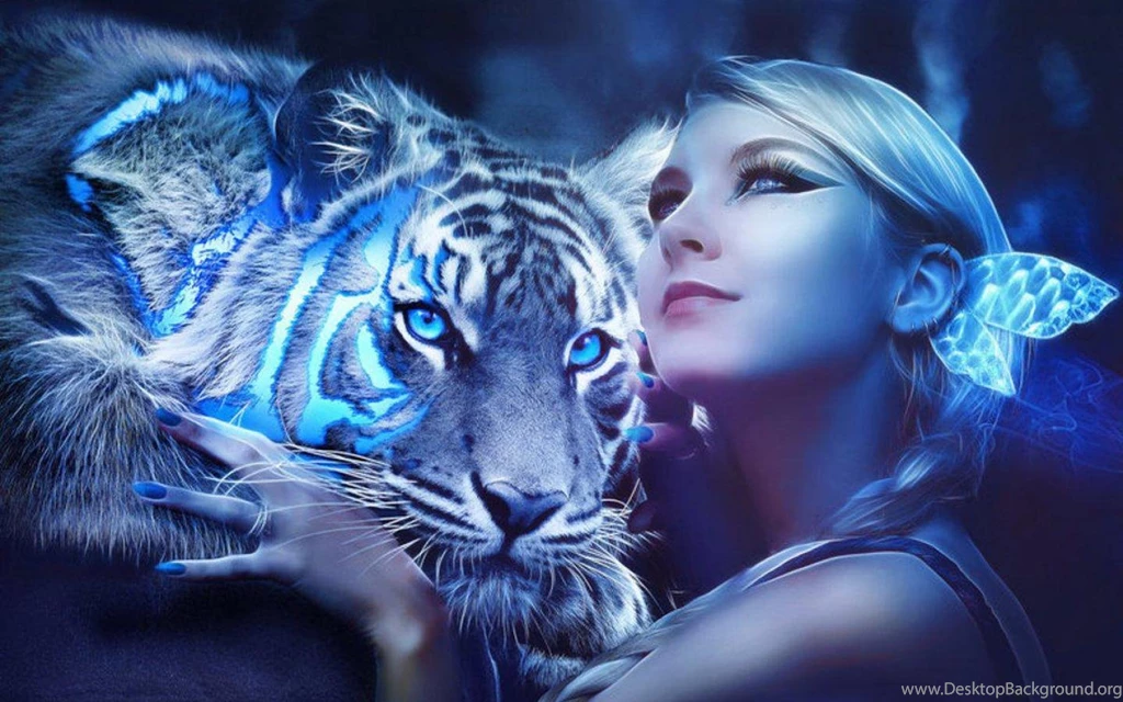 BLUE TIGER WALLPAPER   (