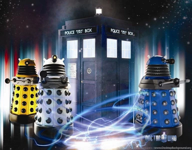 Doctor Who: Wallpaper: Daleks & TARDIS @ ForbiddenPlanet.com UK ...
