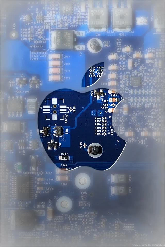 Apple Logo Over Internal Chip Board iPhone Wallpapers / IPod ...