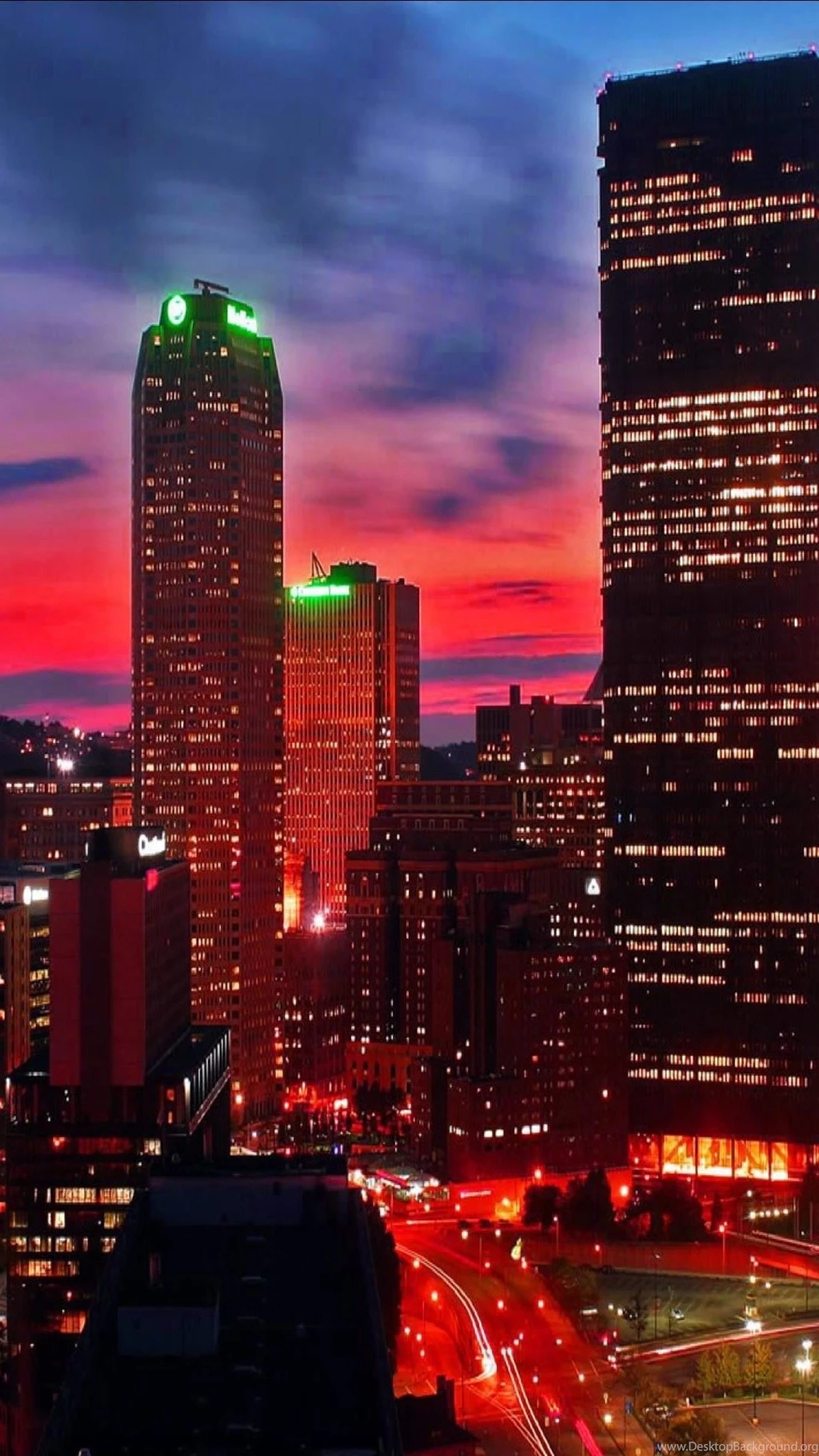 Miami At Night City Lights iPhone 6 Plus HD Wallpapers / IPod ...