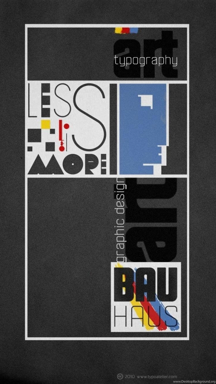 Design Typography Bauhaus Artwork Tribute Wallpapers