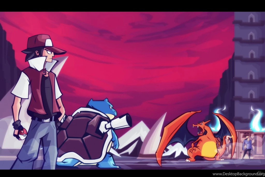 Pokemon Trainer Red Vs Blue Wallpapers