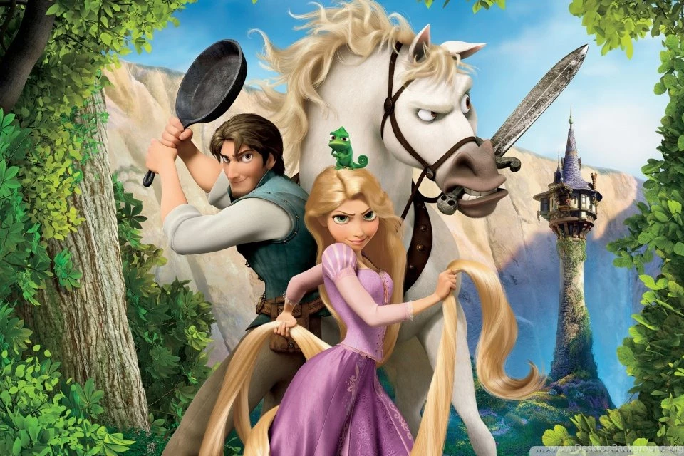 Tangled Rapunzel, Flynn And Maximus HD Desktop Wallpapers ...