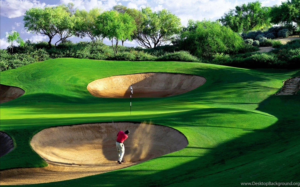 Other: Serene Scene Golf Course Sand Grass Nature Sports ...