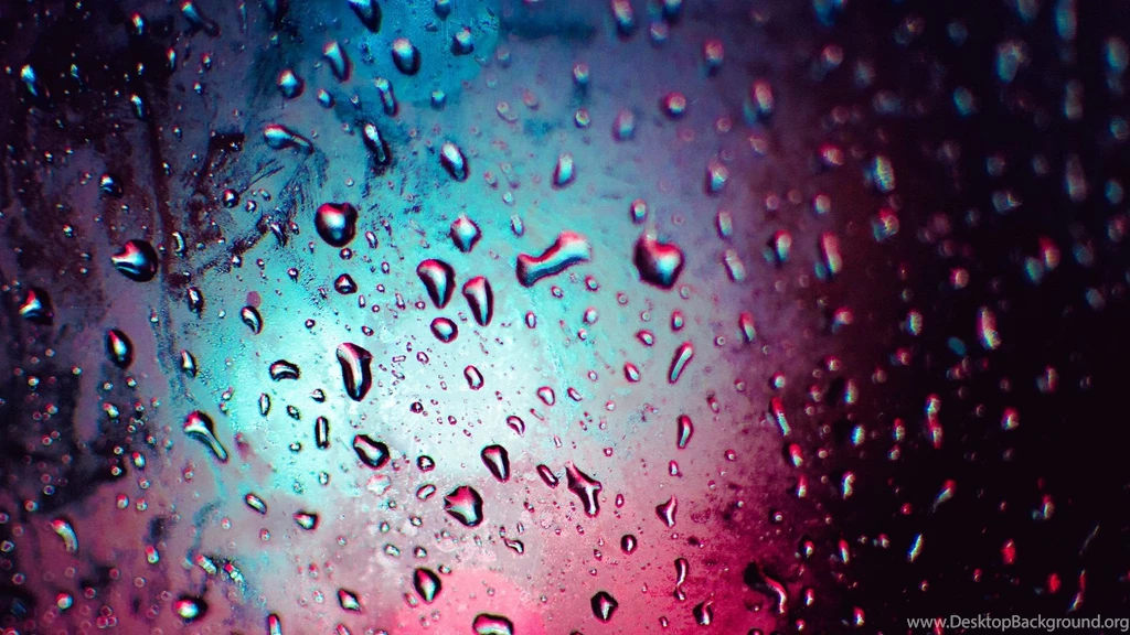Water Drops On Glass
