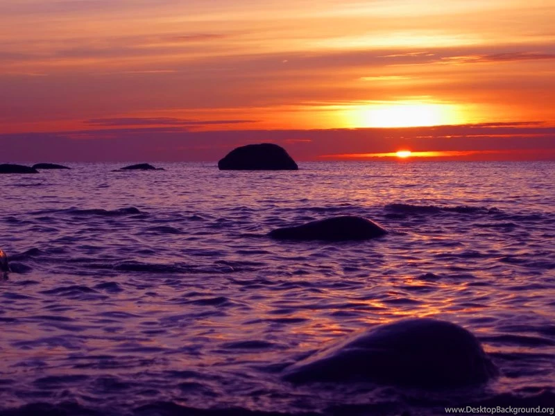 Sunset Over Irish Sea Wallpapers