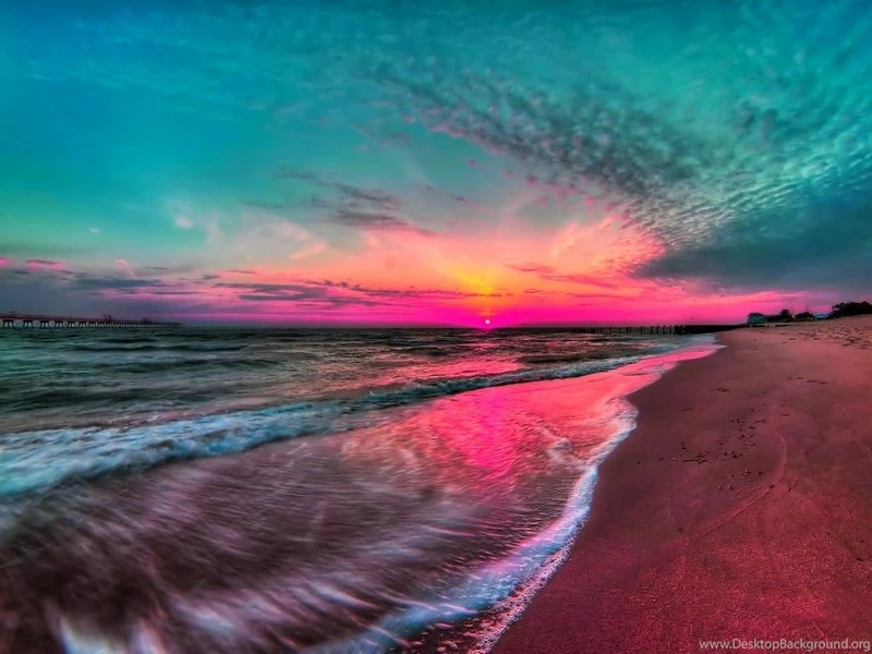 Sunset Beach Shore Seascapes 1280x960 Wallpapers – Nature Beaches ...