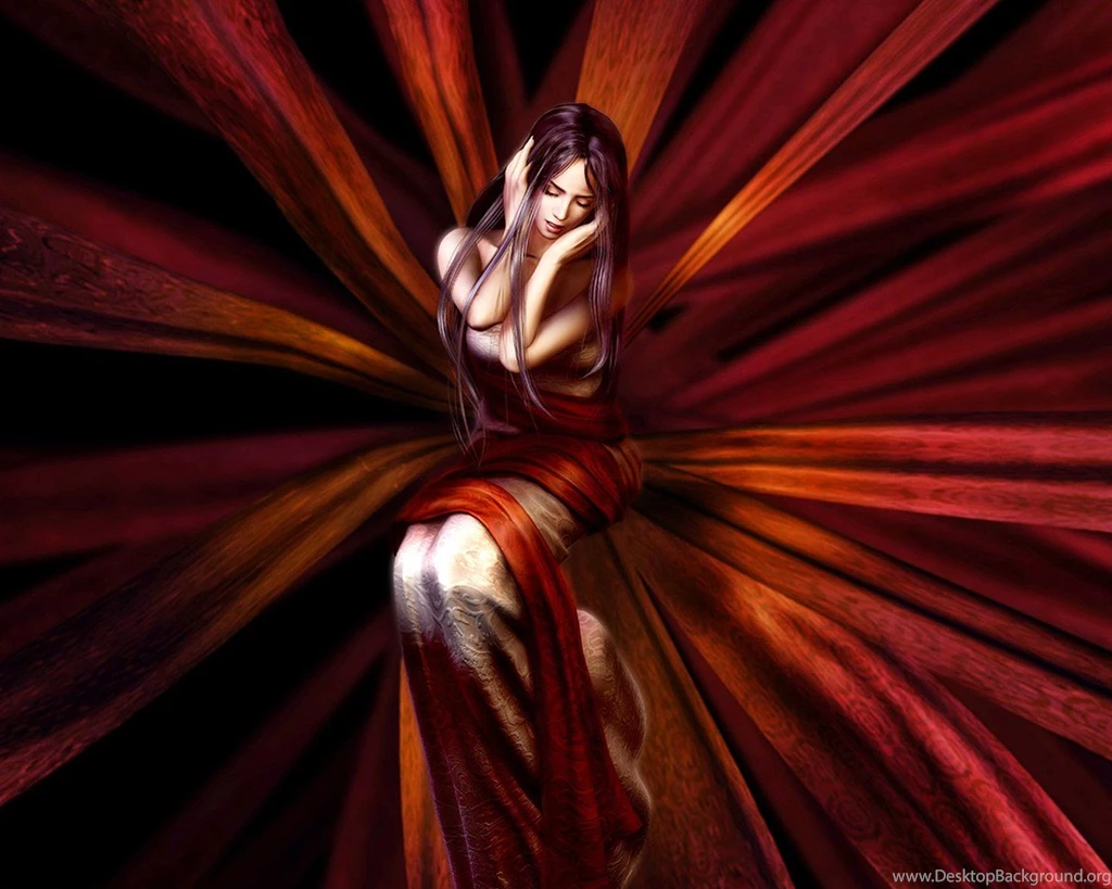 Girl In Red Ribbons Wallpapers From Fantasy Wallpapers