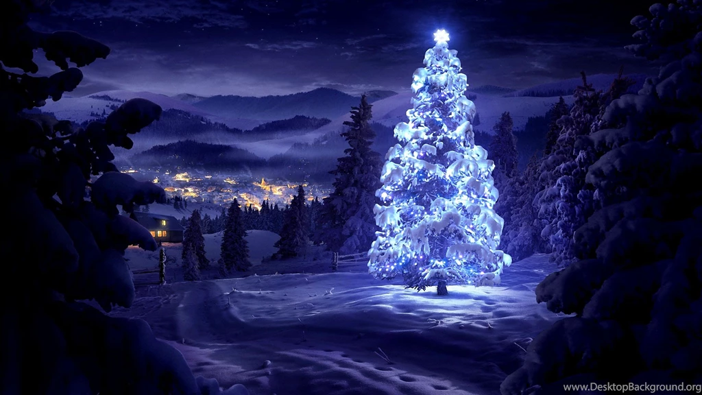 White Christmas Tree Wallpapers Desktop