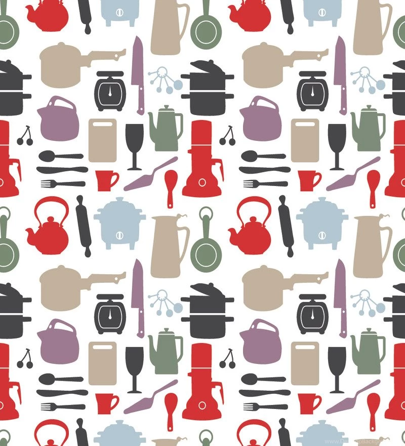 Print A Wall Paper Kitchen Equipments PVC Free Wallpapers By Print ...