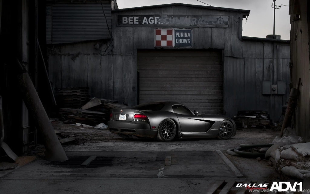 Dodge Viper Matte, Black, Back, Car, Night, Warehouse, HD ...