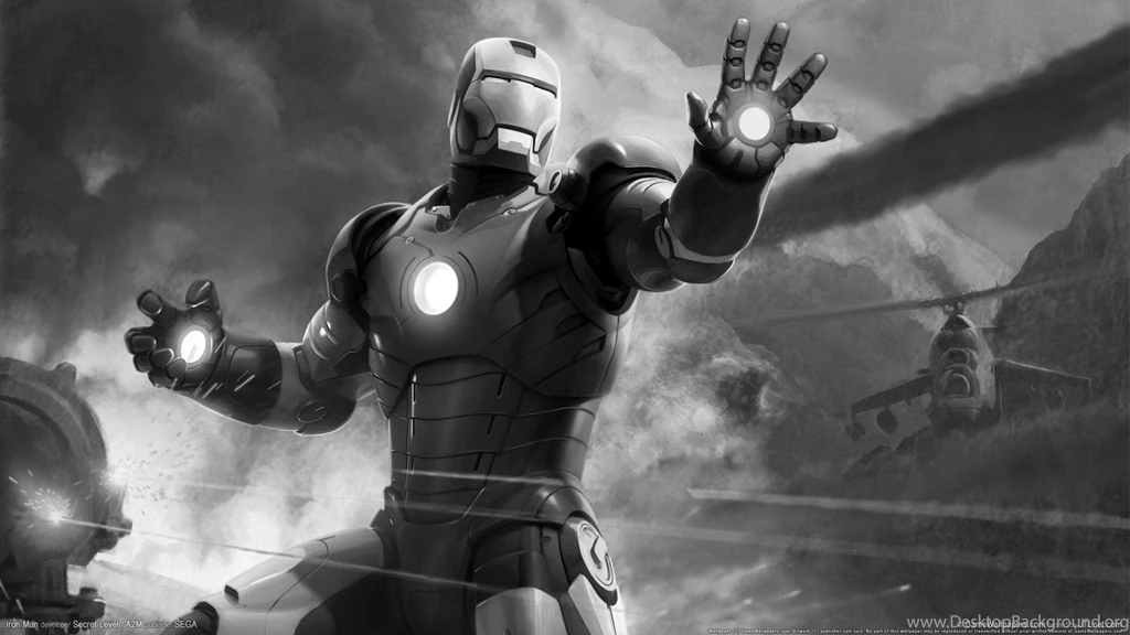 Games Black And White Iron Man Hd Game Wallpaper Black And White