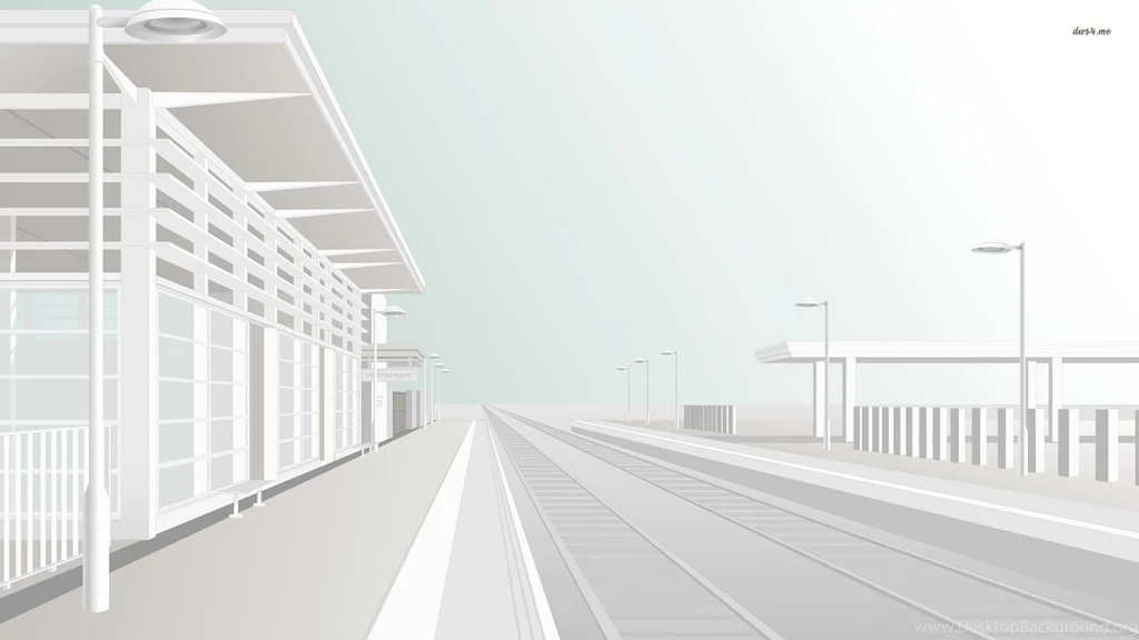 White Train Station Wallpapers   Vector Wallpapers