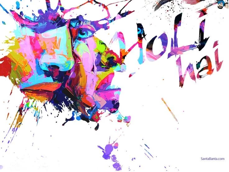 Santa Banta Happy Holi Wallpapers Download