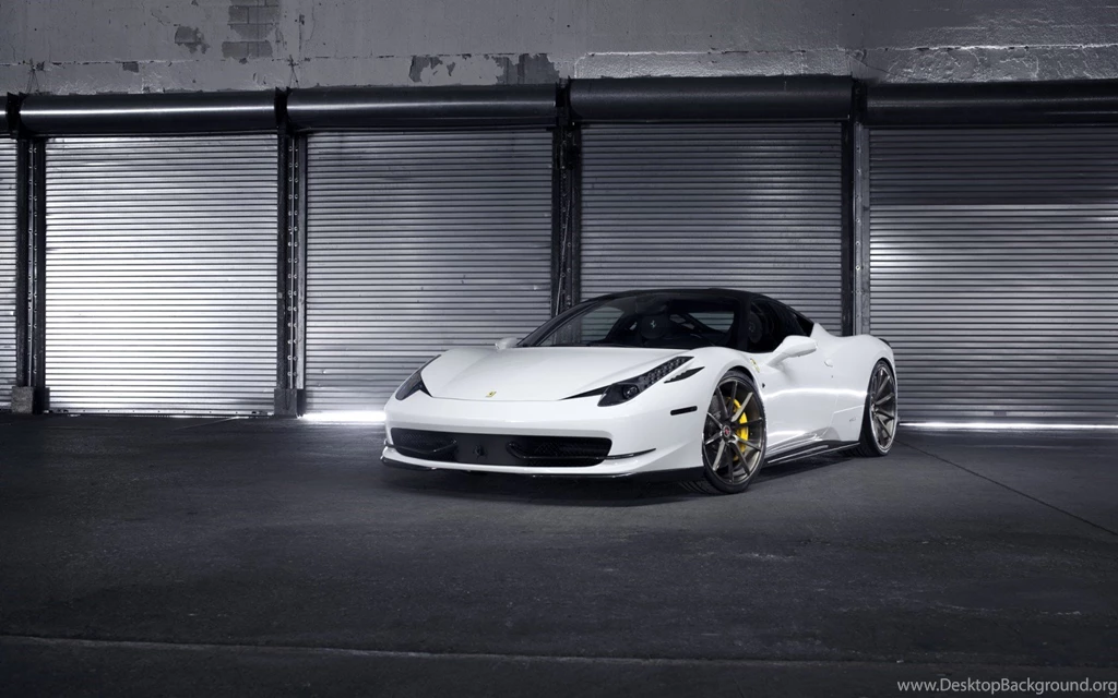 Ferrari 458 Italia, White Car, Parking, Garage HD Wallpapers