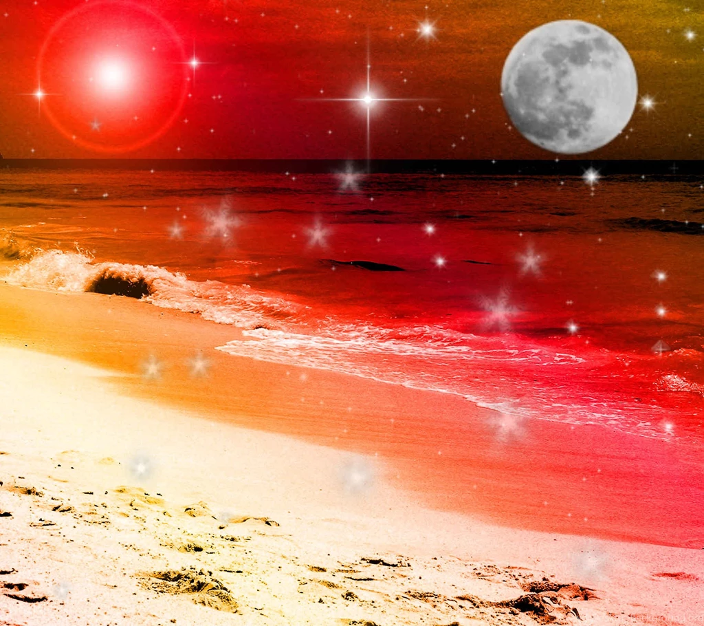 Fantasy Beach Backgrounds Red Orange 1800x1600 Backgrounds Image ...