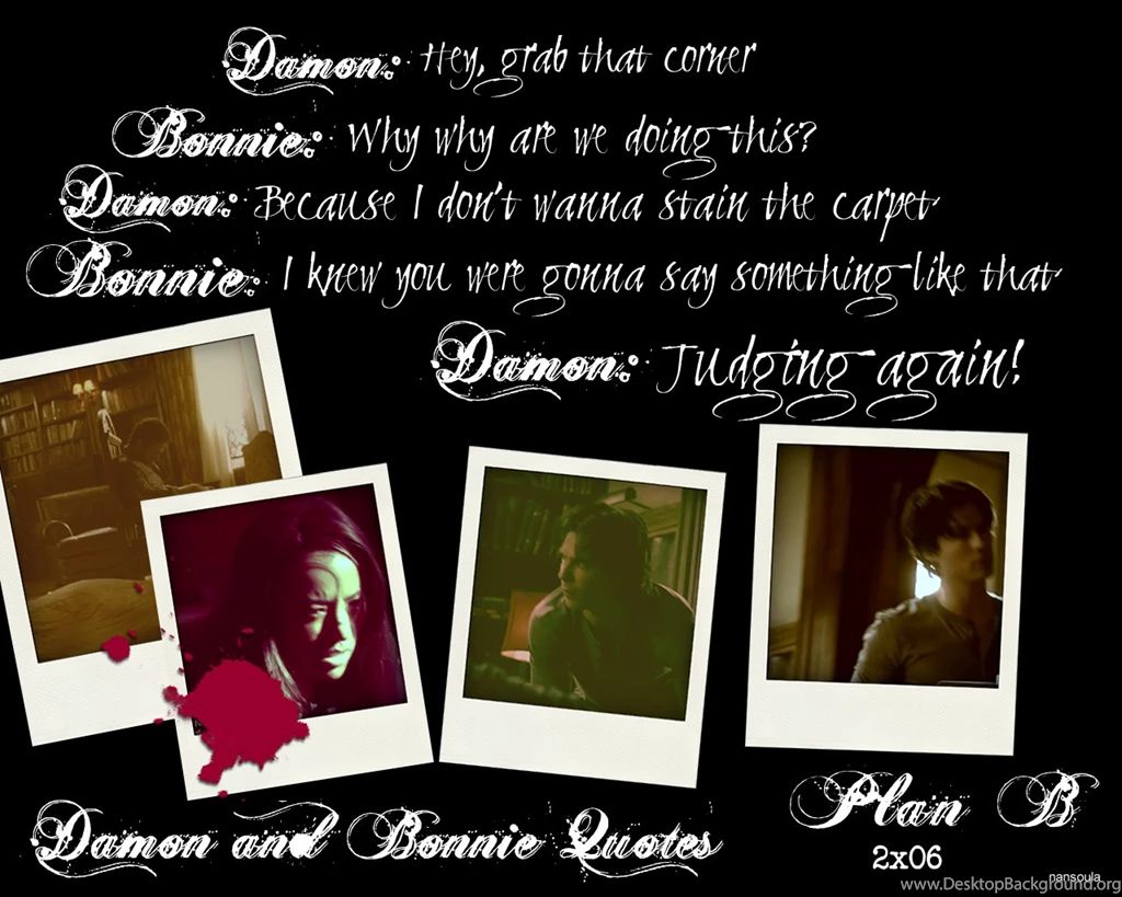 Damon And Bonnie Quotes: Season Two 2x06 Plan B Damon & Bonnie ...