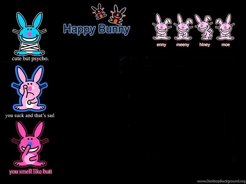 1280x800 Happy Bunny And Flowers Desktop PC And Mac Wallpapers