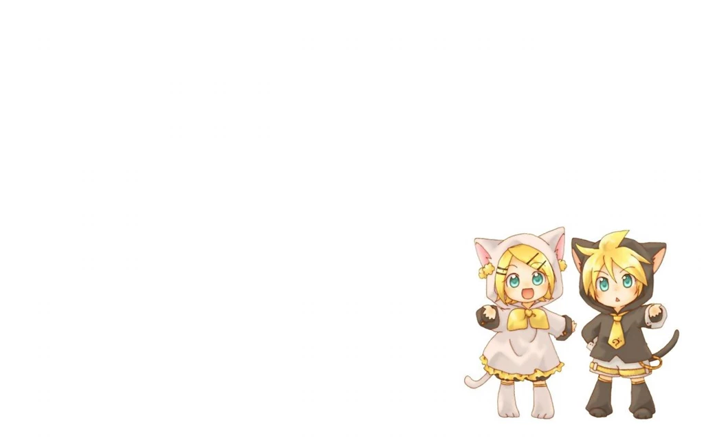 CHIBI KITTY RIN LEN WALLPAPER (