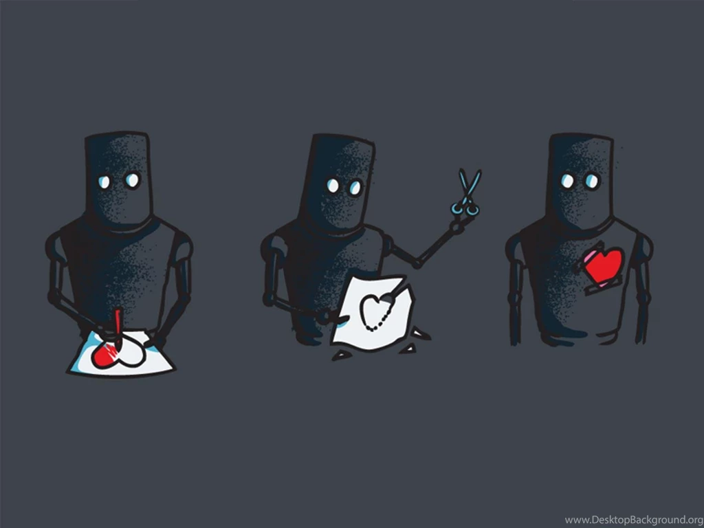 Download The Robot Want Heart Wallpaper, Robot Want Heart iPhone ...