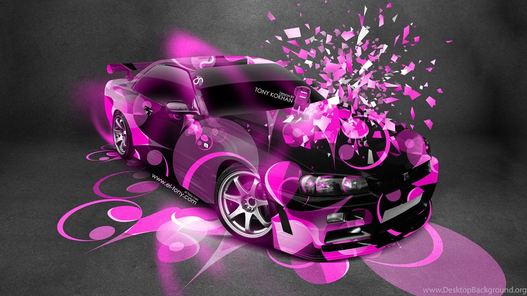 Nissan GTR R34 JDM Style Domo Kun Toy Car 2014 Pink Neon HD ...