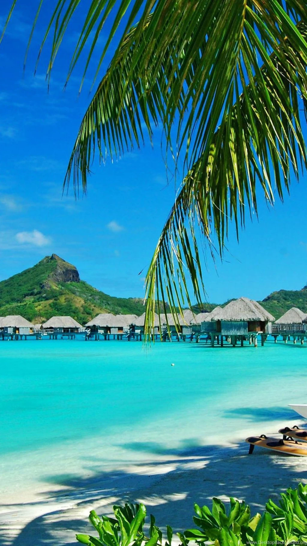 Bora Bora Resort Bungalows iPhone 6 Plus HD Wallpapers / IPod ...