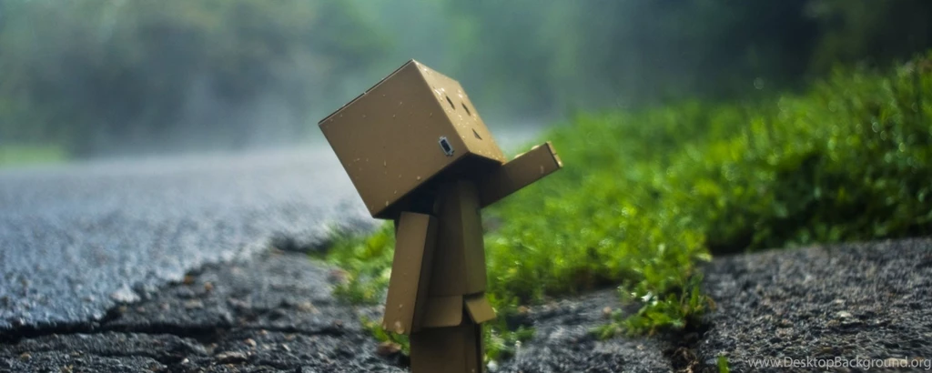 Download Wallpapers 2560x1024 Danboard, Cardboard Robot, Cloudy ...