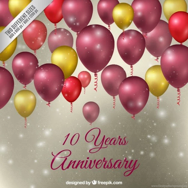 Realistic Balloons Anniversary Backgrounds Vector
