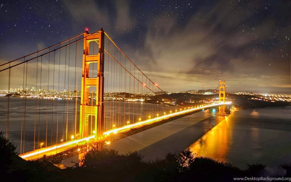 FreeWall Gloden Gate Night Lights Wallpapers