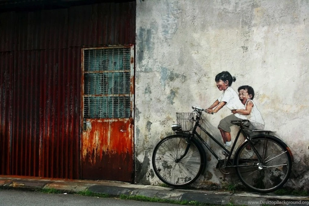 3D Brother And Sister Riding Cycle
