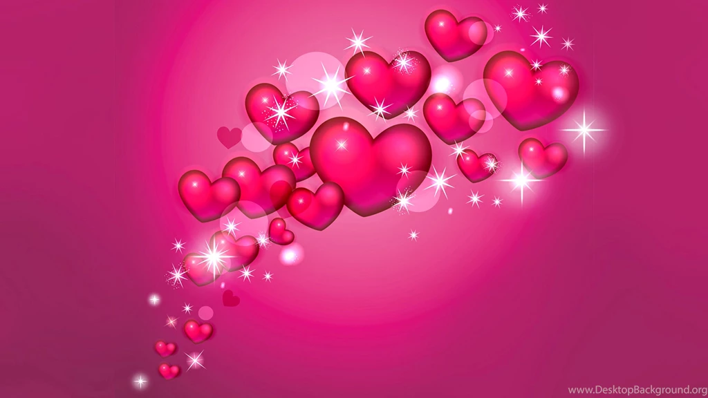 Pink Hearts And Stars Wallpapers
