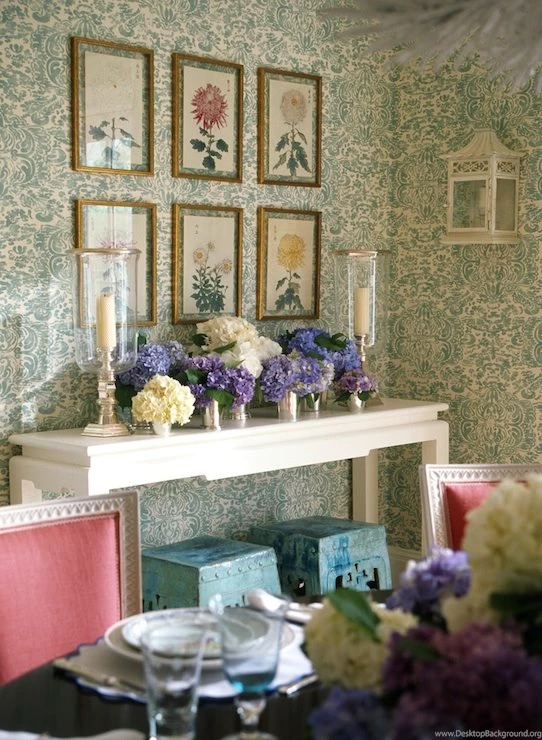 Forest Muses Blue And White Wallpapers