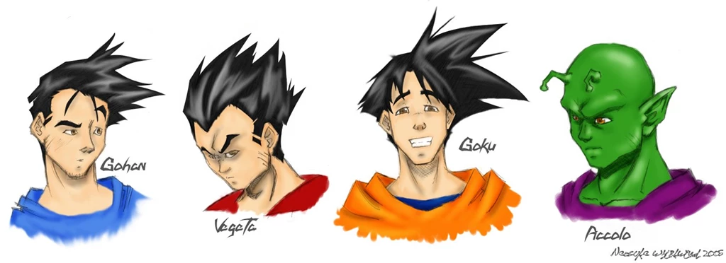 3 Sayins And A Namek Colored By Whirlwind04 On DeviantArt
