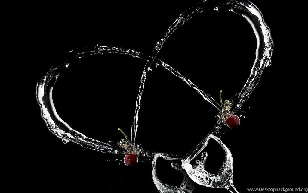 Water Heart Black Wallpapers 1920x1200 434725