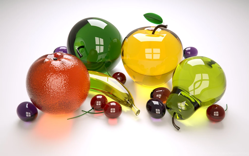 Apple Orange Berries Fruit 3 d Wallpapers
