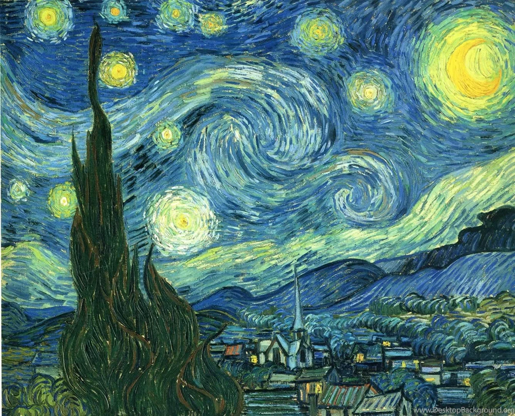 The Starry Night Vincent Van Gogh Paintings Wallpapers Image