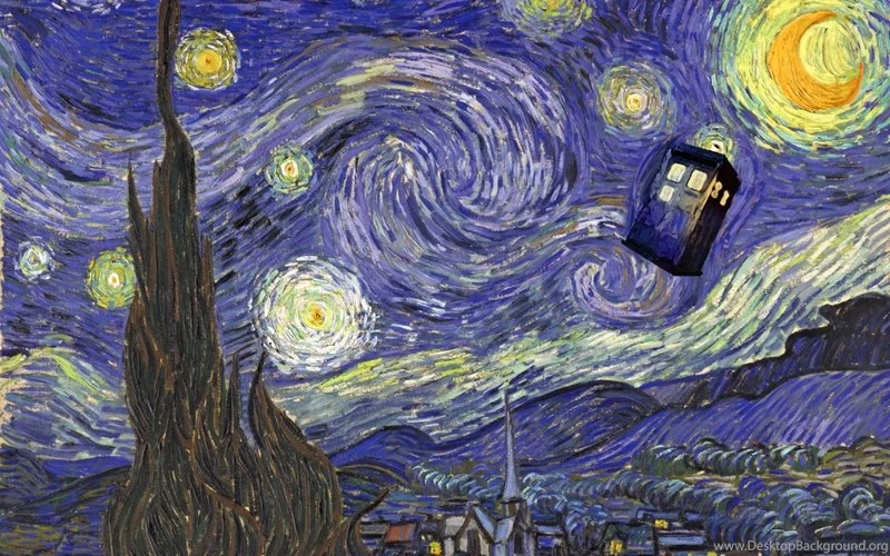 TARDIS,Vincent Van Gogh Tardis Vincent Van Gogh Doctor Who Starry ...
