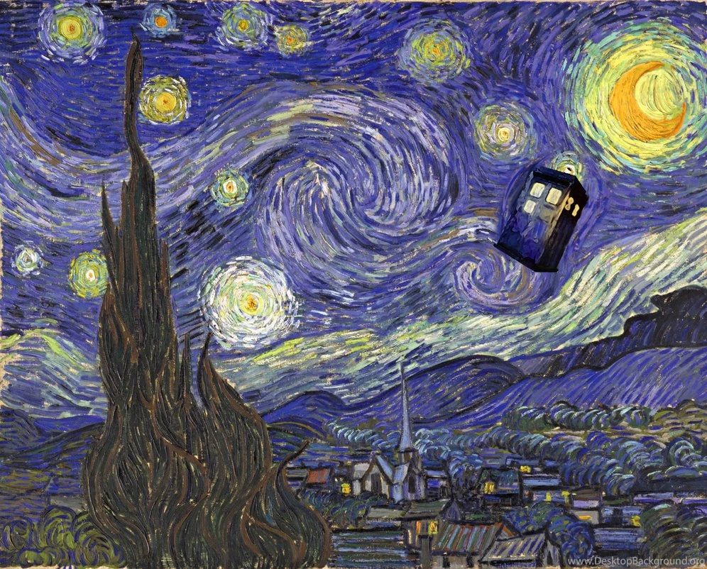 Tardis Vincent Van Gogh Doctor Who Starry Night