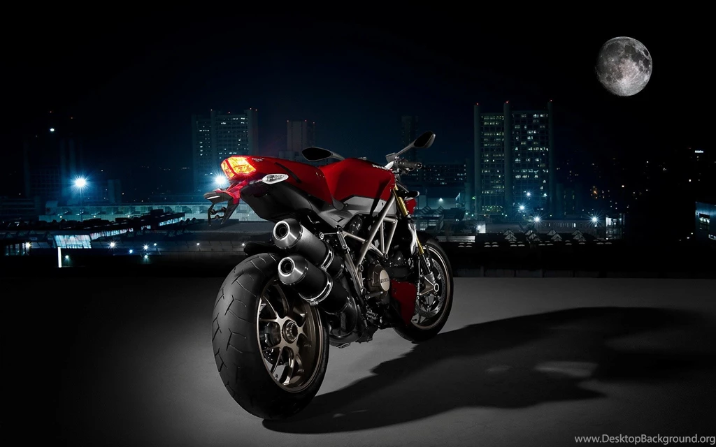 Beautiful Ducati Bike On Road HD Wallpapers