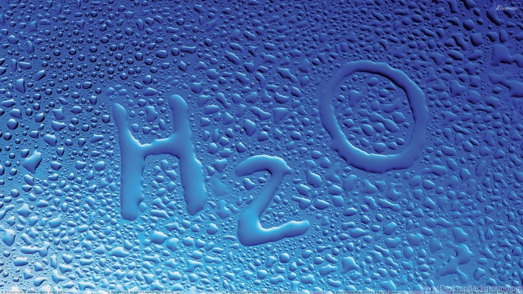 H2o Water Drops On Blue Backgrounds Wallpapers