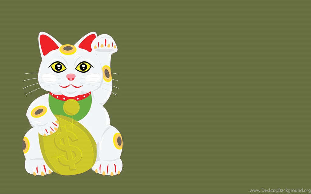 Lucky Cat Vector Wallpapers Free Vector / 4Vector