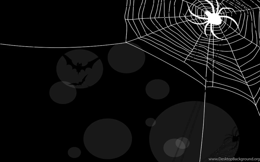 Halloween Backgrounds Spider, Spider Web And Bats Widescreen ...
