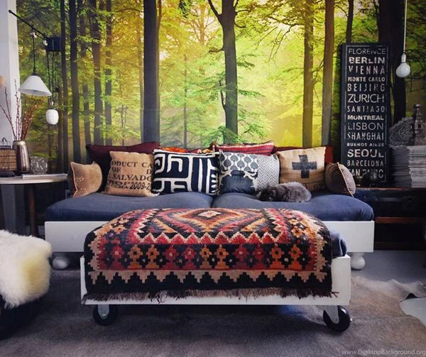 6. Autumn Forest Wall Mural   7 Cool Wall Murals To Add To Your…