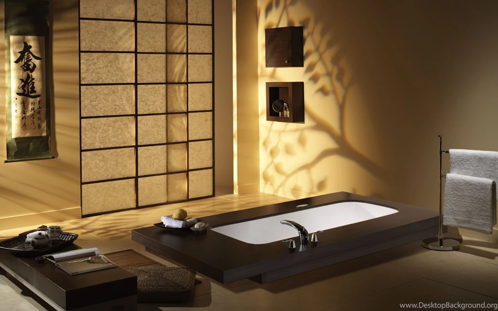 Asian Style Bathroom Widescreen Wallpapers