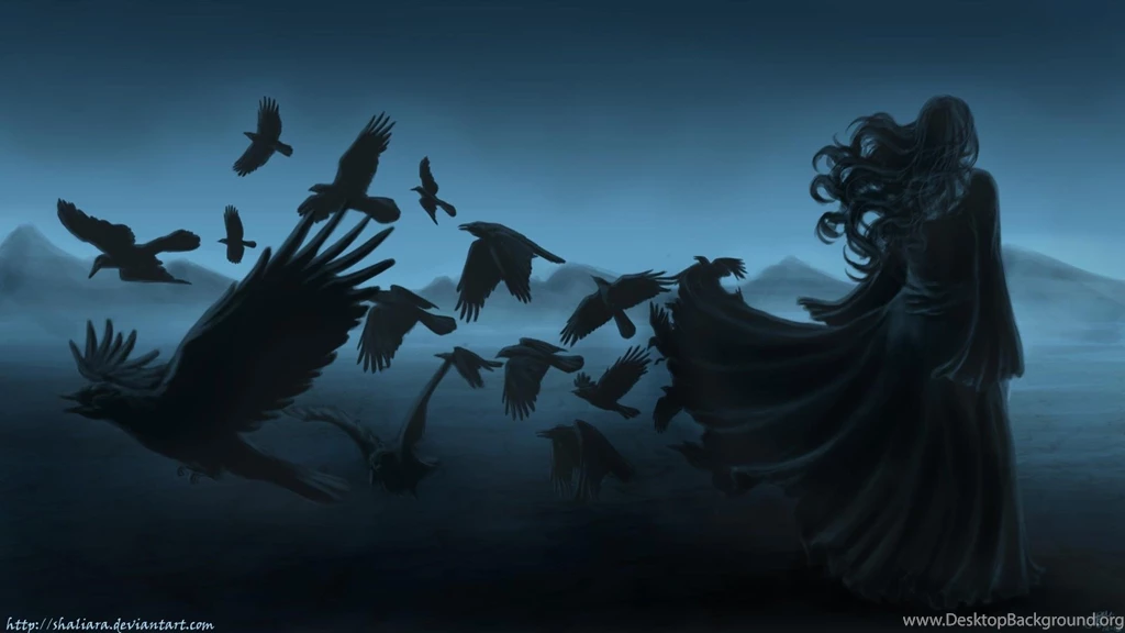 Black Dress Crows Wallpapers